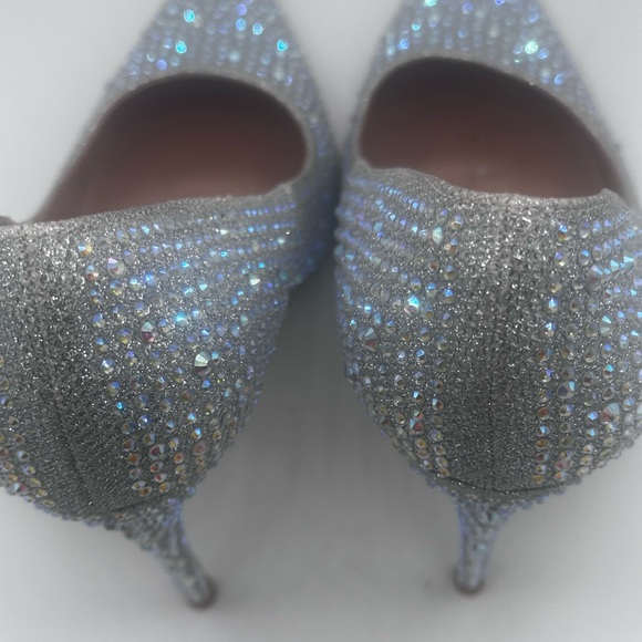 Sparkling Silver Elisabet Tang NEW STUNNING 5” Rhinestone Heels PERFECTION 8.5 M - Picture 8 of 16